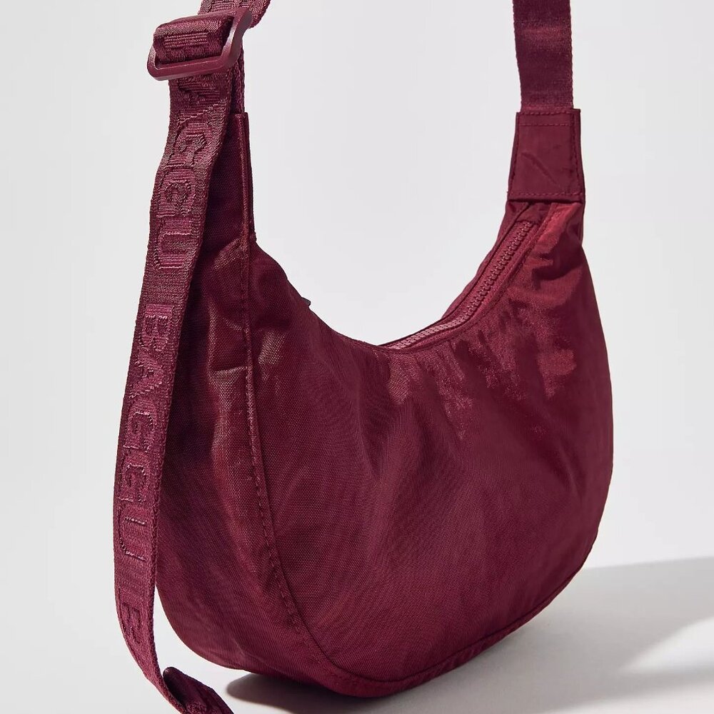 NWT Baggu Small Crescent Bag - Oxblood